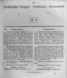 Oeffentlicher Anzeiger zum Amtsblatt No.6 der Königl. Preuss. Regierung zu Bromberg. 1845