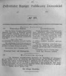 Oeffentlicher Anzeiger zum Amtsblatt No.10 der K&ouml;nigl. Preuss. Regierung zu Bromberg. 1845