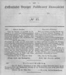 Oeffentlicher Anzeiger zum Amtsblatt No.15 der K&ouml;nigl. Preuss. Regierung zu Bromberg. 1845