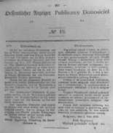Oeffentlicher Anzeiger zum Amtsblatt No.19 der K&ouml;nigl. Preuss. Regierung zu Bromberg. 1845