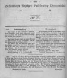 Oeffentlicher Anzeiger zum Amtsblatt No.23 der K&ouml;nigl. Preuss. Regierung zu Bromberg. 1845