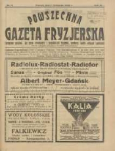 Powszechna Gazeta Fryzjerska : organ Związku Polskich Cech&oacute;w Fryzjerskich 1926.11.01 R.4 Nr11