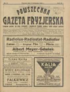 Powszechna Gazeta Fryzjerska : organ Związku Polskich Cechów Fryzjerskich 1926.11.01 R.4 Nr11