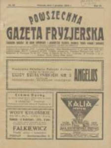 Powszechna Gazeta Fryzjerska : organ Związku Polskich Cech&oacute;w Fryzjerskich 1926.12.01 R.4 Nr12