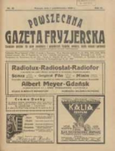 Powszechna Gazeta Fryzjerska : organ Związku Polskich Cechów Fryzjerskich 1926.10.01 R.4 Nr10