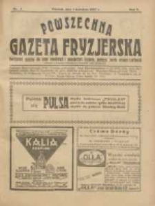 Powszechna Gazeta Fryzjerska : organ Związku Polskich Cechów Fryzjerskich 1927.04.01 R.5 Nr7