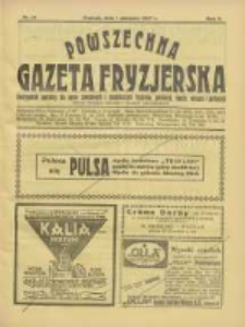 Powszechna Gazeta Fryzjerska : organ Związku Polskich Cech&oacute;w Fryzjerskich 1927.08.01 R.5 Nr15