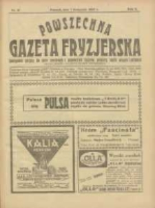 Powszechna Gazeta Fryzjerska : organ Związku Polskich Cech&oacute;w Fryzjerskich 1927.11.01 R.5 Nr21