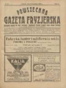 Powszechna Gazeta Fryzjerska : organ Związku Polskich Cech&oacute;w Fryzjerskich 1927.04.15 R.5 Nr8
