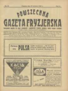 Powszechna Gazeta Fryzjerska : organ Związku Polskich Cech&oacute;w Fryzjerskich 1927.06.15 R.5 Nr12