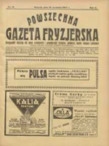 Powszechna Gazeta Fryzjerska : organ Związku Polskich Cechów Fryzjerskich 1927.09.15 R.5 Nr18
