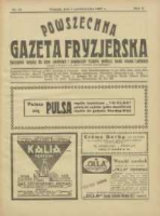 Powszechna Gazeta Fryzjerska : organ Związku Polskich Cechów Fryzjerskich 1927.10.01 R.5 Nr19