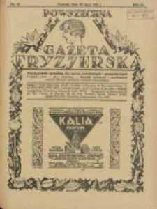 Powszechna Gazeta Fryzjerska : organ Związku Polskich Cech&oacute;w Fryzjerskich 1928.07.15 R.6 Nr14