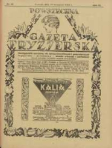 Powszechna Gazeta Fryzjerska : organ Związku Polskich Cechów Fryzjerskich 1928.09.15 R.6 Nr18