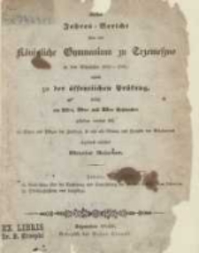 Jahresberichte über das Koenigliche Katholische Gymnasium zu Trzemeszno; Erster Jahres-Bericht 1839-1840