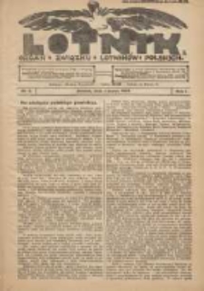 Lotnik: organ Związku Lotnik&oacute;w Polskich 1924.03.01 R.1 Nr2