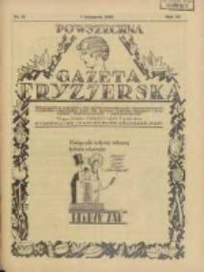 Powszechna Gazeta Fryzjerska : organ Związku Polskich Cech&oacute;w Fryzjerskich 1929.11.01 R.7 Nr21