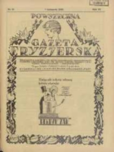 Powszechna Gazeta Fryzjerska : organ Związku Polskich Cechów Fryzjerskich 1929.11.01 R.7 Nr21