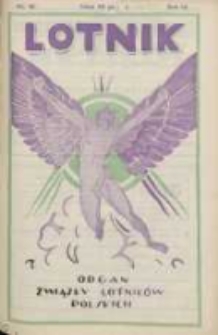 Lotnik: organ Związku Lotników Polskich 1926.05.01 R.3 Nr16(54)