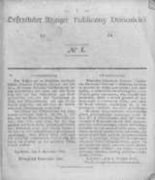 Oeffentlicher Anzeiger zum Amtsblatt No.1 der K&ouml;nigl. Preuss. Regierung zu Bromberg. 1845