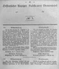 Oeffentlicher Anzeiger zum Amtsblatt No.3 der K&ouml;nigl. Preuss. Regierung zu Bromberg. 1845