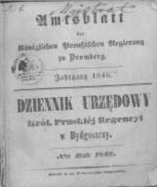 Amtsblatt der K&ouml;niglichen Preussischen Regierung zu Bromberg. 1846.01.02 No.1