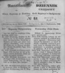 Amtsblatt der K&ouml;niglichen Preussischen Regierung zu Bromberg. 1846.10.02 No.41