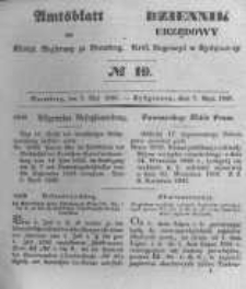 Amtsblatt der K&ouml;niglichen Preussischen Regierung zu Bromberg. 1847.05.07 No.19