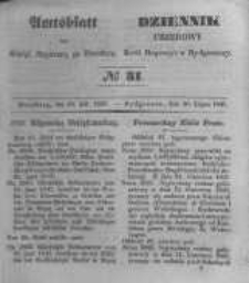Amtsblatt der Königlichen Preussischen Regierung zu Bromberg. 1847.07.30 No.31