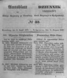 Amtsblatt der K&ouml;niglichen Preussischen Regierung zu Bromberg. 1847.08.13 No.33