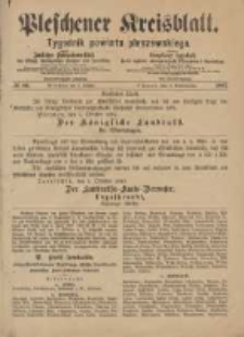 Pleschener Kreisblatt.Tygodnik Powiatu Pleszewskiego: zugleich: Amtliches Publications-Blatt der Königl. Amtsgerichte Pleschen und Jarotschin: zarazem: Urzędowy tygodnik Król. sądów okręgowych Pleszewa i Jarocina 1887.10.05 Jg.35 Nr80