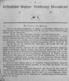 Oeffentlicher Anzeiger zum Amtsblatt No.1 der K&ouml;nigl. Preuss. Regierung zu Bromberg. 1847
