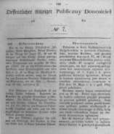 Oeffentlicher Anzeiger zum Amtsblatt No.7 der K&ouml;nigl. Preuss. Regierung zu Bromberg. 1847
