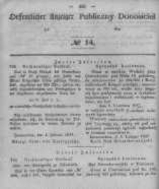 Oeffentlicher Anzeiger zum Amtsblatt No.14 der K&ouml;nigl. Preuss. Regierung zu Bromberg. 1847