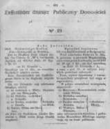Oeffentlicher Anzeiger zum Amtsblatt No.19 der K&ouml;nigl. Preuss. Regierung zu Bromberg. 1847