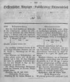 Oeffentlicher Anzeiger zum Amtsblatt No.33 der K&ouml;nigl. Preuss. Regierung zu Bromberg. 1847