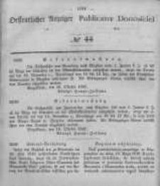 Oeffentlicher Anzeiger zum Amtsblatt No.44 der K&ouml;nigl. Preuss. Regierung zu Bromberg. 1847
