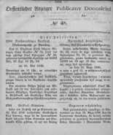 Oeffentlicher Anzeiger zum Amtsblatt No.48 der K&ouml;nigl. Preuss. Regierung zu Bromberg. 1847