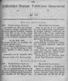 Oeffentlicher Anzeiger zum Amtsblatt No.53 der K&ouml;nigl. Preuss. Regierung zu Bromberg. 1847
