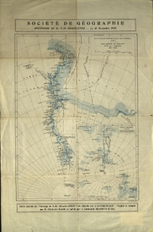 Expedition antarctique britanique 1907. Carte generale des itineraires siuvis par l'expedition 1907-1909
