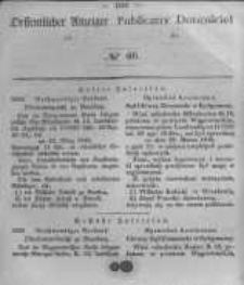 Oeffentlicher Anzeiger zum Amtsblatt No.46 der K&ouml;nigl. Preuss. Regierung zu Bromberg. 1847