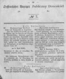 Oeffentlicher Anzeiger zum Amtsblatt No.2 der K&ouml;nigl. Preuss. Regierung zu Bromberg. 1846