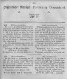 Oeffentlicher Anzeiger zum Amtsblatt No.9 der Königl. Preuss. Regierung zu Bromberg. 1846