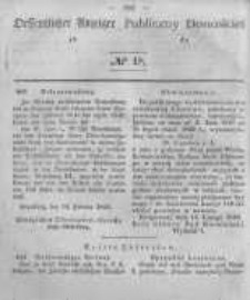 Oeffentlicher Anzeiger zum Amtsblatt No.18 der K&ouml;nigl. Preuss. Regierung zu Bromberg. 1846
