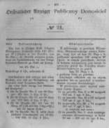 Oeffentlicher Anzeiger zum Amtsblatt No.21 der K&ouml;nigl. Preuss. Regierung zu Bromberg. 1846