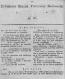 Oeffentlicher Anzeiger zum Amtsblatt No.43 der K&ouml;nigl. Preuss. Regierung zu Bromberg. 1846
