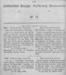 Oeffentlicher Anzeiger zum Amtsblatt No.51 der K&ouml;nigl. Preuss. Regierung zu Bromberg. 1846