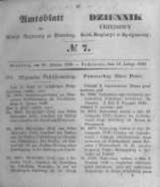 Amtsblatt der K&ouml;niglichen Preussischen Regierung zu Bromberg. 1849.02.16 No.7