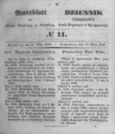 Amtsblatt der K&ouml;niglichen Preussischen Regierung zu Bromberg. 1849.03.16 No.11