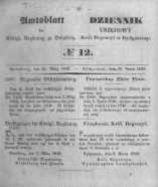 Amtsblatt der K&ouml;niglichen Preussischen Regierung zu Bromberg. 1849.03.23 No.12